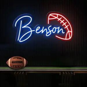 Baseball Neon Sign Customizable for Wall Decor Personalized Led Neon Light Sign for Sport Fans Bedroom Party