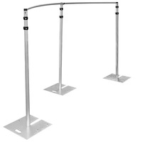 Soporte Rectangular Plateado de Aluminio de 4 Lados para Fondo, Duradero, para Bodas, Eventos, Aniversarios, con Exhibidores de Globos