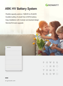 Growatt <b>LiFePo4</b> <b>Battery</b> Lithium High Voltage 141.6-568V 7.68-25.6KWH ARK 7.6/10.2/12.8/15.3/17.9/20.4/23.0/25.6H-A2 IP65 6000 - Product Image 4