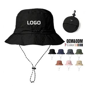 Sombreros de Pescador de Secado Rápido con Diseño de Logotipo Personalizado, Sombrero Impermeable Ajustable para Deportes al Aire Libre, Protección Solar - Product Image 1