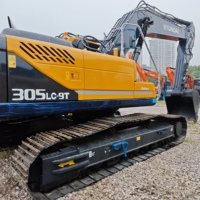 Excavatrice sur chenilles Hyundai 305LC-9T d'occasion, faible nombre d'heures de travail, pour la construction et les travaux en carrière