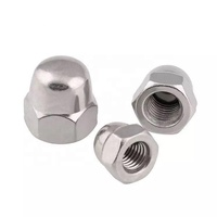 Écrou hexagonal à tête bombée entièrement fileté en acier au carbone zingué blanc CLASSE 4 M8 DIN1587 pour usage industriel