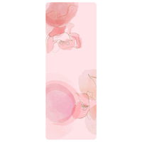 Tapete de Yoga Rectangular de Goma con Sensación de Gamuza, 5mm de Grosor, Inodoro, Antideslizante, Amortiguador de Impactos, Aislante de Sonido, para Fitness/Step