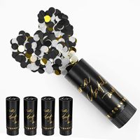 Canon à confettis et lance-confettis biodégradables (noir)