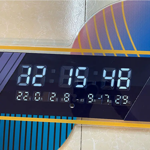 Horloges murales numériques d'intérieur 80x45cm, design é<span class=keywords><strong>l</strong></span>égant, prix usine, LED, décoration maison, horloges suspendues, vente directe usine - Product Image 6