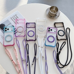 360ที่ใส่แหวนโลหะแบบหมุนได้เคสโทรศัพท์แบบไล่ระดับสีสำหรับ iPhone 17 PRO MAX พร้อมสายคล้องลำตัว - Product Image 1