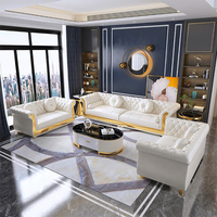 Royal Luxury Sofa Wohnzimmer möbel Leder Schnitts ofa L-förmige Chesterfield Sofa Set