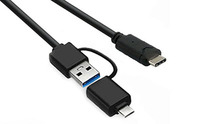 Câble de charge rapide USB 3.1 vers Type-C, transfert de données 5 Gbps, compatible ordinateur, en plastique