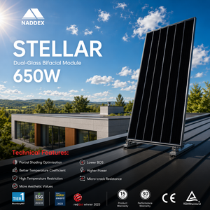 Panel Solar Bifacial Portátil NADDEX de 650W con Luz Roja para Sierra de Carpintería - 23.8% de Eficiencia - Product Image 1