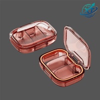 Mini boîte de rangement pour médicaments de voyage, pour pilules et comprimés, conteneur de rangement portable en PS