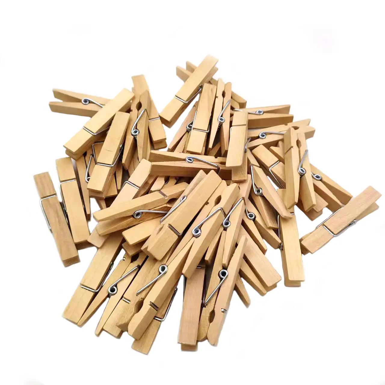 50 Stück Mode Großhandel 2.4in Naturholz Clips Big Birch Holz Kleidung Clips