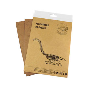 Puzzle de dinosaure ondulé en carton, 3D, modèle de plésisaure pour enfants, DIY bricolage - Product Image 6