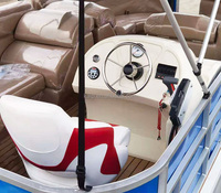 Mini yacht de pêche en aluminium de luxe chinois à vendre, bateau ponton pour 2 personnes, pont flottant, mini bateaux pontons de pêche à vendre