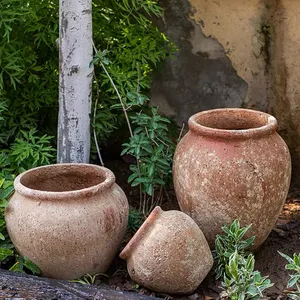 Maceta de decoración de jardín para el hogar, diseño Vintage, maceta personalizada para interior y exterior, macetas de cerámica de decoración de plantas a granel