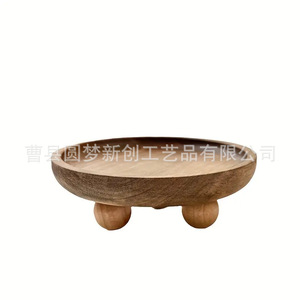 Cross-border wooden tray aromatherapy storage <b>rack</b> home storage <b>plate</b> creative dessert <b>plate</b> entryway storage tray - Product Image 2
