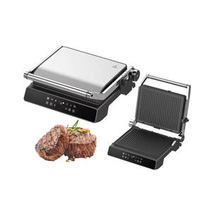 Grille électrique en acier inoxydable <span class=keywords><strong>Plaque</strong></span> <span class=keywords><strong>de</strong></span> revêtement antiadhésive Grille <span class=keywords><strong>d</strong></span>étachable à 4 tranches Grille <span class=keywords><strong>de</strong></span> contact avec contrôle <span class=keywords><strong>de</strong></span> la température NTC - Product Image 1