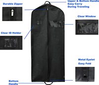 Housse de protection pour vêtements en toile, sac de rangement pour costumes, anti-mites, écologique, durable, léger, avec fermeture éclair, lavable, pour affaires