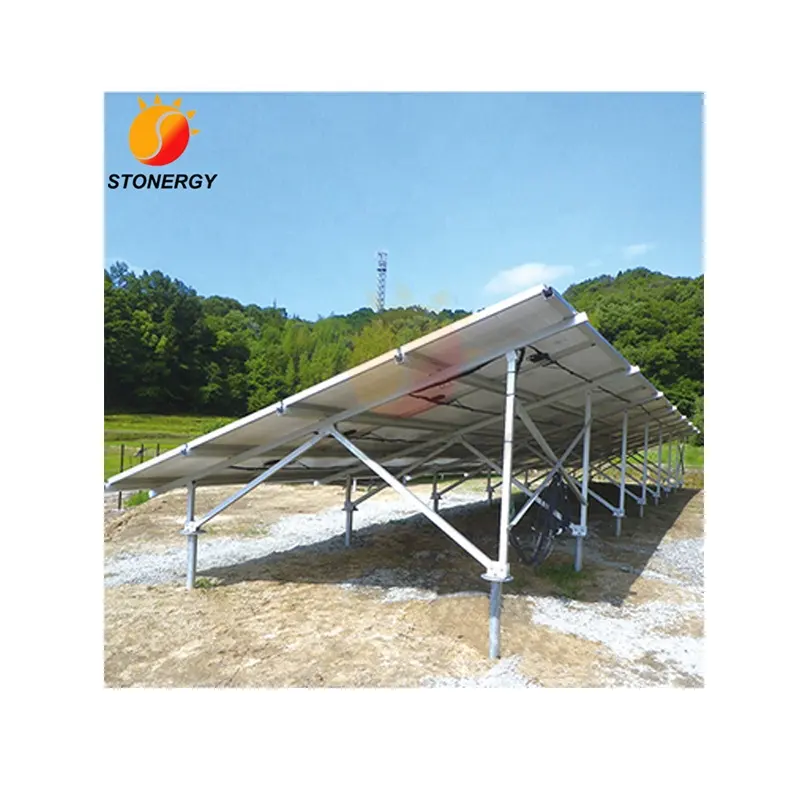 Mặt Đất Núi Năng Lượng Mặt Trời Lưu Trữ Mặt Đất Solar Panel Gắn Hỗ Trợ Cấu Trúc Pv Hệ Thống Mặt Đất Gắn Chân Đế Kit