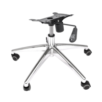 Pieds de chaise de meubles bon marché en gros Base de chaise de bureau pivotante en fer réglable en alliage d'aluminium métal en alliage d'aluminium moderne R350mm