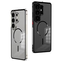 Coque de téléphone ultra-fine avec pare-chocs métallique à clip simple face et dos magnétique mat pour Samsung Galaxy S26 S25 S24 Ultra