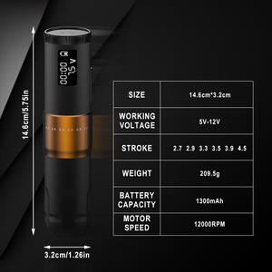 Nueva fabricación original precios al por mayor pistola <span class=keywords><strong>de</strong></span> <span class=keywords><strong>tatuaje</strong></span> rotativa profesional pluma Kits completos - Product Image 4