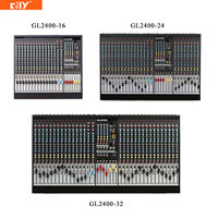 Console de mixage audio série GL2400 16/24/32 canaux, égaliseur 4 bandes, système audio à balayage de fréquence 2 bandes pour studio d'enregistrement/discothèque/bar