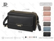 Borsa a Tracolla da Donna con Doppia Cerniera in Microfibra Sintetica, Stile Solido per Tutte le Stagioni - Product Image 1