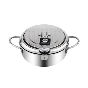 304 <span class=keywords><strong>friteuse</strong></span> en acier inoxydable épaissie avec filtre ménage Mini contrôle de la température <span class=keywords><strong>friteuse</strong></span> cuisinière à <span class=keywords><strong>Induction</strong></span> casserole à gaz égouttoir - Product Image 1
