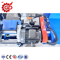 GD-550 otomatis logam hidrolik tembaga ganda kepala pipa Chamfering tekan pemangkasan dan mesin Deburring
