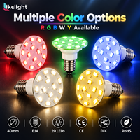 Lampe à points LED RGB E14 de 40 mm SMD2835 pour enseignes décoratives extérieures, lettres lumineuses et éclairage de divertissement