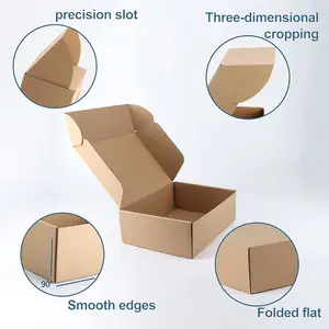 Benutzer definierte recycelbare Logo Wellpappe Kraft papier Mailer Versand boxen für die Verpackung