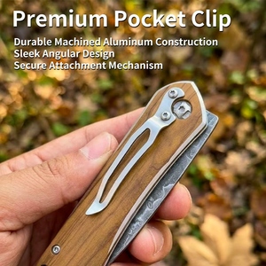 Cuchillo de Bolsillo Plegable de Acero de Damasco, con Logotipo Personalizado, para Campismo, Táctico, Uso Diario, Venta al Por Mayor - Product Image 6