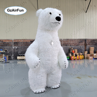 Ours polaire gonflable blanc et panda mascotte costumes gorille gonflable marche ours de dessin animé costume pour noël