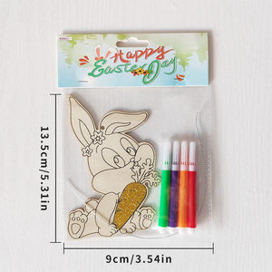 Tableau <span class=keywords><strong>de</strong></span> peinture et <span class=keywords><strong>de</strong></span> <span class=keywords><strong>dessin</strong></span> en bois pour enfants à faire soi-même, thèmes <span class=keywords><strong>lapin</strong></span>, œuf, poulet, décorations créatives <span class=keywords><strong>de</strong></span> Pâques - Product Image 5