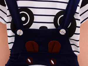 Ropa Infantil al por Mayor, Conjuntos de Pantalones Negros de Manga Corta para Bebés Recién Nacidos - Product Image 3