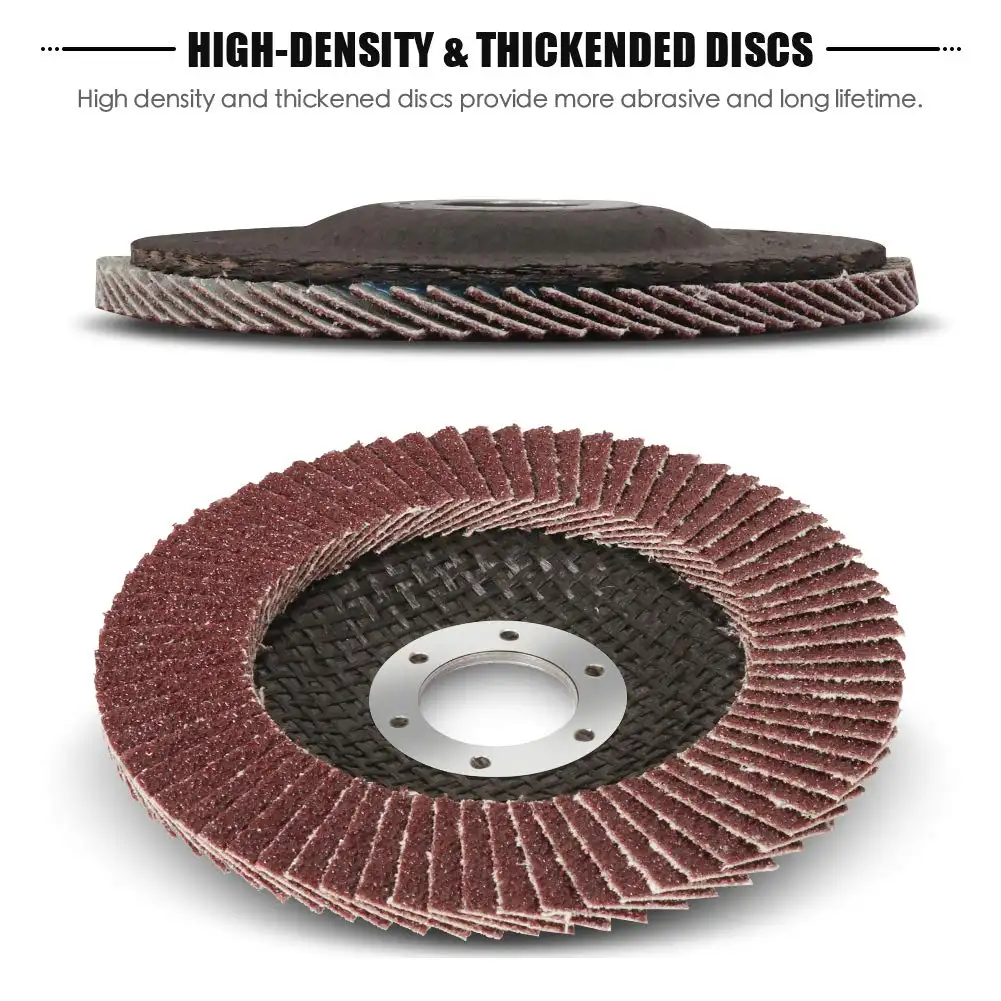 Flap Disc- Type 27 Angle Grinder Disc - Precision Shaped Grain - Metal Grinding and Blending - 4.5" x 7/8" Arbor Hole