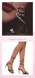Sandalias de tacón de aguja con diseño serpentina de primavera para mujer, estilo europeo-americano, con punta abierta y parte superior de cachemira (ante de oveja), directas de fábrica. - Product Image 6