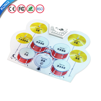 Hi-Hat ile elektronik dijital şarj edilebilir pil bateri seti/bas pedalı vurmalı ped masa elektrikli davul Set