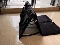 Tapis de prière pliable portable de voyage pour musulmans du Moyen-Orient avec dossier intégré pour la Qibla