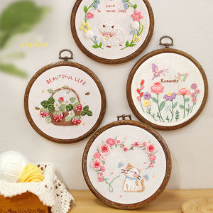 <span class=keywords><strong>Kit</strong></span> de <span class=keywords><strong>broderie</strong></span> de tournesol DIY avec cerceau rétro - Décoration de disque de <span class=keywords><strong>broderie</strong></span> Su facile pour les débutants |   Cadeau créatif - Product Image 4