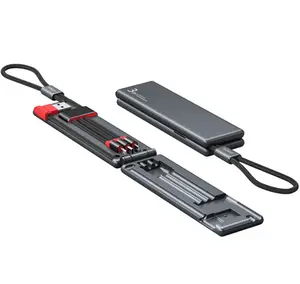 新到货批发3对1便携式多功能数据充电电缆，适用于微型USB，适用于C型