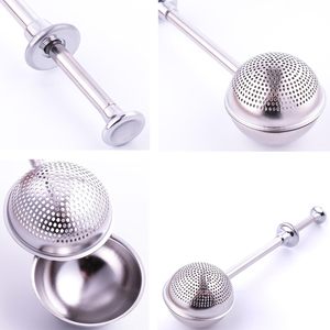 Infuseur à thé en vrac en acier inoxydable, tamis à sucre en poudre, saupoudreuse à farine à ressort pour pâtisserie - Product Image 3