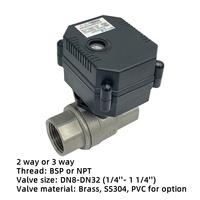 Actionneur électrique de 1/2 pouces en laiton en plastique PVC en acier inoxydable Mini vanne à boisseau sphérique motorisée 5v 12v câblage de polarité inverse à 2 fils