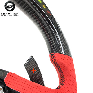 Volante de Cuero Rojo con Fibra de Carbono y Pantalla LED para <span class=keywords><strong>BMW</strong></span> F30 F31 F32 F33 F34 F36 <span class=keywords><strong>320D</strong></span> 325i 525Li, Accesorios para Auto - Product Image 3