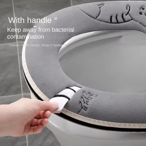 Funda de asiento de inodoro portátil con cremallera, suave y cálida para invierno, cojín grueso para WC, para las cuatro estaciones, nueva. - Product Image 3