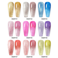 Vernis à ongles UV professionnel 15 ml, 9 couleurs, longue durée, marque privée, lampe UV, aimant, gel œil de chat Buqilati