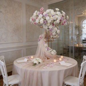 Luxury <b>artificial</b> flower ball for center pieces Wedding Event Stage silk flower Table Decoration - Product Image 3