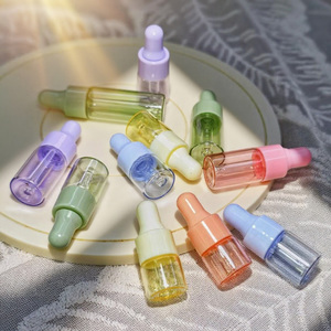 Cosmetic Packaging New Mini Round Colorful Glass Dropper <b>Bottle</b> Empty Essential Oil Face Serum Lotion <b>Bottle</b> 1ml 2ml 3ml 5ml - Product Image 5