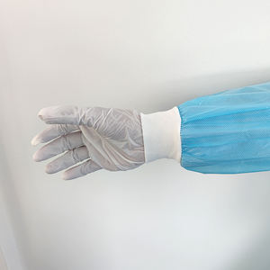 Manches longues couleur bleue tissu non tissé hôpital clinique à usage unique imperméable soins de santé vêtements de travail jetable isolation robe - Product Image 4