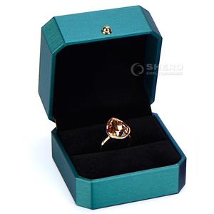 Boîtes à bijoux en cuir brossé haut de gamme en gros, colliers longs, bagues, pendentifs, boîtes d'emballage en velours pour bijoux - Product Image 2